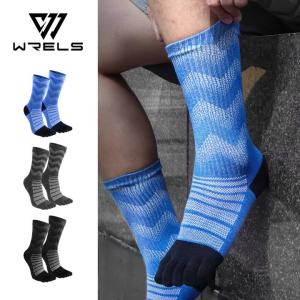 WRELS | 1/2/3Pairs WRELS Five Toe Socks Moisture Wicking Running Socks Cushion Breathable Sweat-Absorbing Compression Basketball Socks