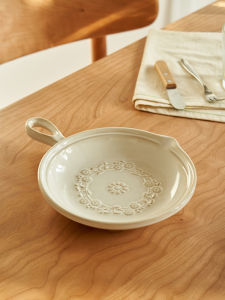 Đĩa Tròn Sứ Cao Cấp Có Tay Cầm Kiểu Nhật Bản Dùng Cho Bữa Sáng Đĩa Tròn Trơn Tráng Men Trong Suốt Dùng Cho Người Lớn