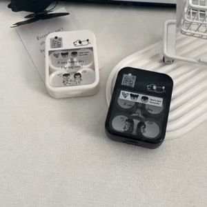 Kotak Softlens Motif Couple Premium 2in1 / Travel Kit Tempat Kotak Berwarna Soflens 2 IN 1 / Case Softlen Bening + Jepitan + Botol