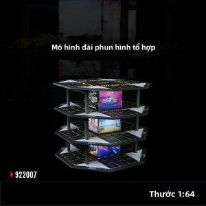 Mô Hình Nhà Để Xe Ô Tô Tỷ Lệ 1:64 Tòa Nhà Hình Bát Giác Với 48 Chỗ Đậu Xe Bãi Đậu Xe Thu Nhỏ Có Đèn Mô Phỏng Cảnh Quan Dành Cho Người Sưu Tầm