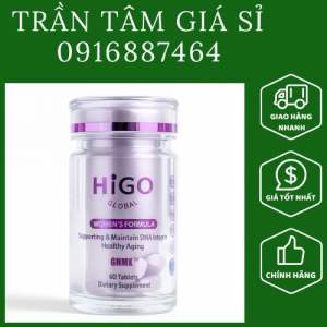[Mẫu Nữ] Viên Uống HIGO GLOBAL – GnCell Giúp Da Săn Chắc (lọ 60 viên)