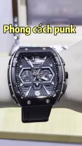 TIMEARTX | TIMEARTX Business Multi Function Chronograph Men Luminous Quartz Watches Curved Mirrors in Wine Barrels Watch