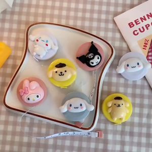 Meteran Mini Gulung Karakter Sanrio: Alat Ukur Baju Otomatis 15 Meter