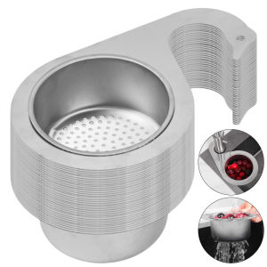 Stainless Steel Swan Drain Basket Filter Storage Rack Sink Drain Strainer Basket Removable Hanging Drainage Basket