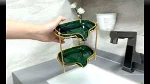 Bathroom Soap Dish Light Luxury Soap Holder Toilet Soap Tray Kitchen Box Container Style Savon Rack Household Accessories