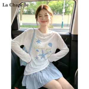 La Chapelle | Sunscreen Long Sleeve Thin Loose T-Shirt White