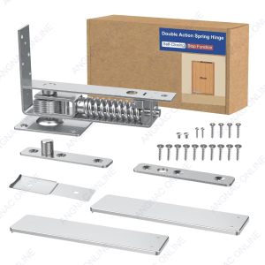 Adjustable Double Action Spring Door Hinge 45KG Capacity Hidden Self-Closing Door Hardware for Wooden Doors