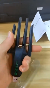 อะแดปเตอร์เครือข่าย WIFI แบบดูอัลแบนด์ (2.4GHz-5.0GHz/6500Mbps) ตัวรับสัญญาณ WiFi USB3.0 ไม่ต้องใช้ไดรฟ์