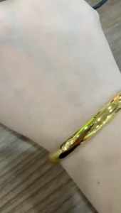 Poh Heng Jewellery 22K Dome Bangle in Yellow Gold [Price By Weight] - Lazada