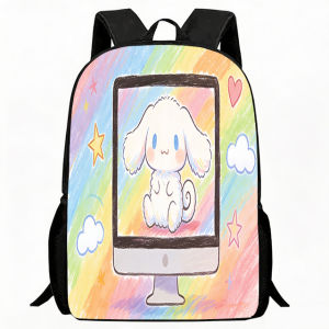 Sanrio | Kids Bag Cute Cartoon Puppy Print School Backpack Lightweight Adjustable Childrens Casual Daypack Breathable Kids Bookbag for K