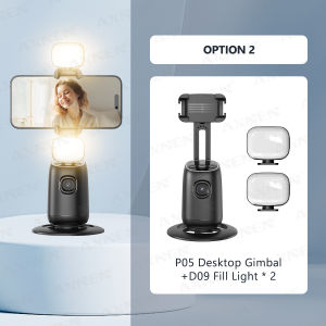AXNEN | AI Face Tracking Gimbal Stabilizer 360° Follow Selfie Optional 137CM Tripod Smartphones Stable Shooting for Live Vlog Travel