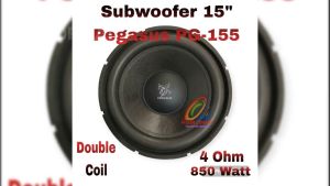 SUBWOOFER 15 Inch 850 Watt RMS DOUBLE COIL PEGASUS PG 1556