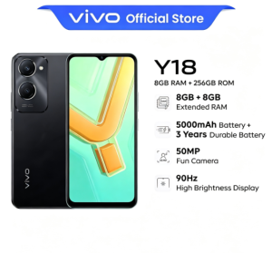 vivo | Best‑Selling 2026 Brand New VIVO Y18 Android Handphone 8GB RAM 256GB ROM 90Hz Refresh Screen 5000mAh High‑Capacity Battery