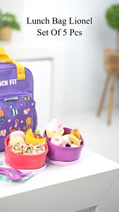 Set Tas Bekal Lionel Lunch Bag Set 5 Pcs - Nico Shopping