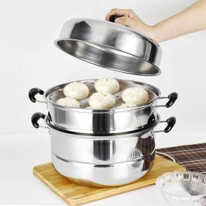 YUYOU | Nồi Hấp Inox Đa Lớp Dày 2 Tầng