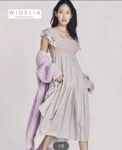 P007-029 PIMNADACLOSET - Cap Sleeve Square Neck Smocked Floral Print Sweet Dress