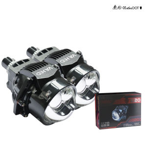 VAHID E20 2pcs 3 Inch Bi LED Projector Headlights Lenses Laser LED Lights 60000LM Headlamp Car Accessories LHD / RHD Spot