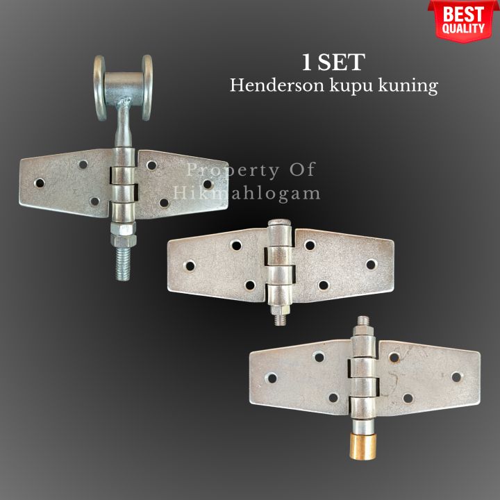 ( 1 SET ) Engsel Henderson Kupu Polos | Roda Bawah Kuning | Lazada ...