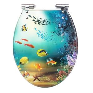 Universal Thickened Solid Urea Formaldehyde Resin Toilet Seat Cover Transparent Quiet Soft Close Cartoon Colored Bathroom Accessories