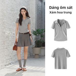 Semir | Áo Polo Nữ Dáng Ngắn Thiết Kế Chiết Eo