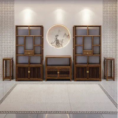 New Chinese Style Integrated Solid Wood Tea Table
