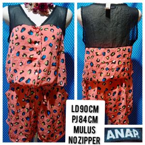 JP (JUMPSUIT) PENDEK ORANGE(ANAP) 497