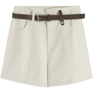 Quần short MUTU Bermuda lưng cao dáng rộng phong cách công sở