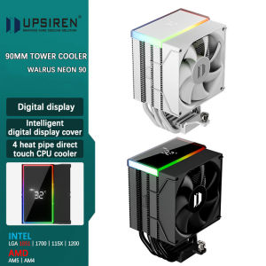 UPSIREN Walrus Neon 90 Digital 4 Heatpipe Direct Touch CPU Air Cooler high-performance fan supports INTEL LGA1851/1700 AMD AM5