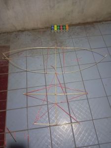 Rangka layangan 1 set lengkap layang layang ukuran 140cm