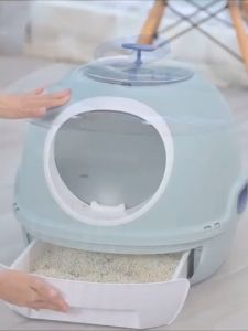 ห้องน้ำแมว ระบบลิ้นชัก ฟรีที่ตักทราย ห้องน้ำแมว รุ่นโดม ห้องน้ำแมวฟอกอากาศ, ห้องน้ำแมวรูปการ ห้องน้ำแมวรุ่นโดม