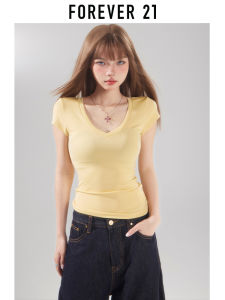 Forever21 | Cooling Fitted V-Neck T-Shirt