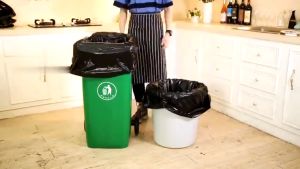 TIMSOT Trash Bags Garbage Recycling Bins (Small/Medium/Large/XL/XXL) Black Garbage Bag Large 100pcs