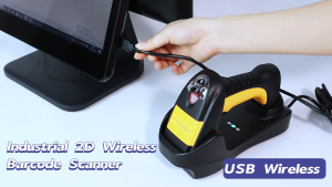 เครื่องสแกนบาร์โค้ดไร้สาย 2D เปลี่ยนภาษาอัตโนมัติ WELLTECH รุ่น X 6301B USB + Wireless + Bluetooth Barcode Scanner Industrial grade เครื่องสแกนบาร์โค้ด เครื่องสแกนบาร์โค้ด ไร้สาย - Lazada