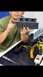 Stop Kontak Meja Meeting Tanam 3 Soket pop-up 3lubang Desktop Tertanam Stopkontak Floor/Desk outlet