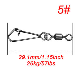 FishTrip Fishing Lure Connector Swivel Snap Fishing Barrel Rolling Swivel Fishing Quick Pin Hooks Link Snap Fishing Accessories