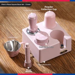 BINCOO | Pinky Coffee Powder Press and Distributor Set 58mm