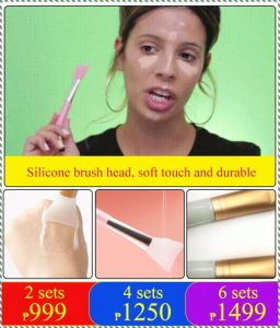Makeup Brush Flexible Uniformity and Efficiency Beauty Brush Silicone Material Golden Yellow