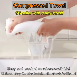 Compressed Bath Towel for Travel Umrah & Hajj | Disposable Eco-Friendly Towel | SG Seller Ready Stock