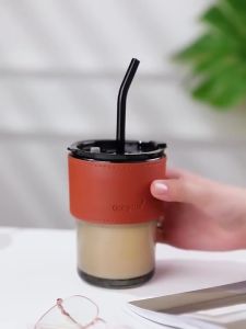 Gelas Tumbler Kaca Bening Aesthetic Water Bottle Cup 400ML