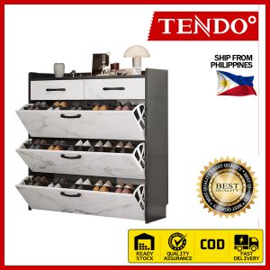 TENDO Nordic Double Flip Shoe Cabinet With Drawer Shoe Cabinet Large Capacity Shoe Cabinet Shoe Rack