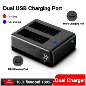 แท่นชาร์ตคู่ แบต 1350 mha 4 ก้อน กล้องแอคชั่น เเคม และ กล้องติดหมวก 4 ประเภท กล้องกลับที่น้ำหนัก 4 ประเภท มี แบบเสียบสาย MiniUSB และ Micro USB