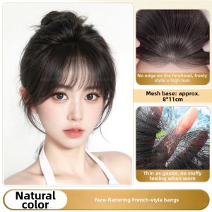 QIAOYIDUO | Invisible Lightweight Real Hair Patch Female Top-of-head Replenishment