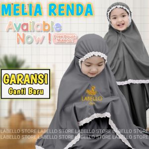MUKENA ANAK MELIA RENDA UMUR 1-6 TAHUN GRATIS TAS CANTIK