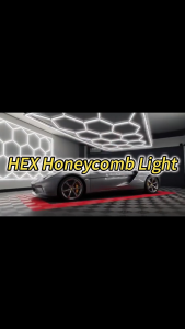 Hexagon LED Garage Light 6000K Ultra Bright Honeycomb Panel for Car Wash Workshop DIY
