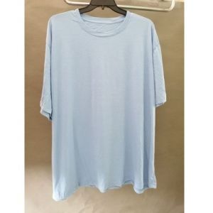 เสื้อยืดคอกลมแขนสั้นหลวมๆ บางๆ สำหรับผู้ชายไซส์ใหญ่ ผ้าฝ้ายผสมโพลีเอสเตอร์ ระบายอากาศได้ดี ทรงหลวมสบาย