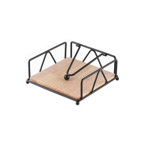 Gold Modern Napkin Holder for Table with Weighted Arm Square Metal Flat Napkin Holder Farmhouse Napkin Box Rustic Napkin Tray