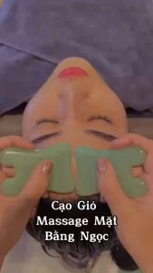 Miếng ngọc cạo gió mặt đả thông kinh lạc | Ngọc cạo gió massage mặt màu xanh Bộ Ngọc Cạo Gió Cho Da Khô Công Cụ Massage Mặt Chống Lão Hóa - Lazada
