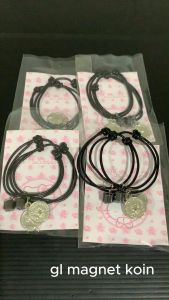 STIPA Set Gelang Couple Magnet Motif: Aksesoris Tangan Unik Untuk Wanita, Pria & Anak