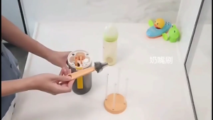 SG Portable Bottle Brush 6-in-1 Set Silicone Material Bottle Brush/Pacifier Brush/Drain Rack/Storage Box Outdoor Travel