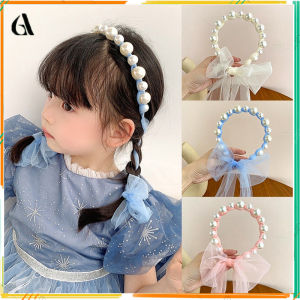 ALENADAY - Bando Anak Perempuan Lucu kekinian Bondu Pita Mutiara Aksesoris Rambut Cantik BND12